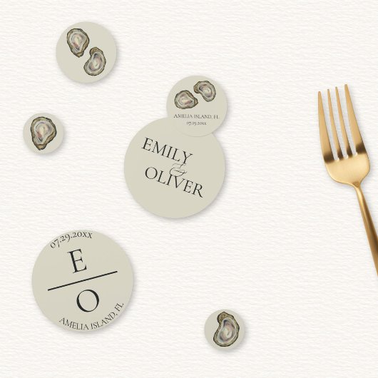 Confettis Noces Coquilles d'Huîtres