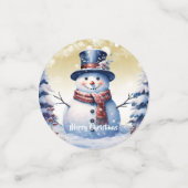 Confettis Noël de la forêt d'hiver | Or (Petit recto)