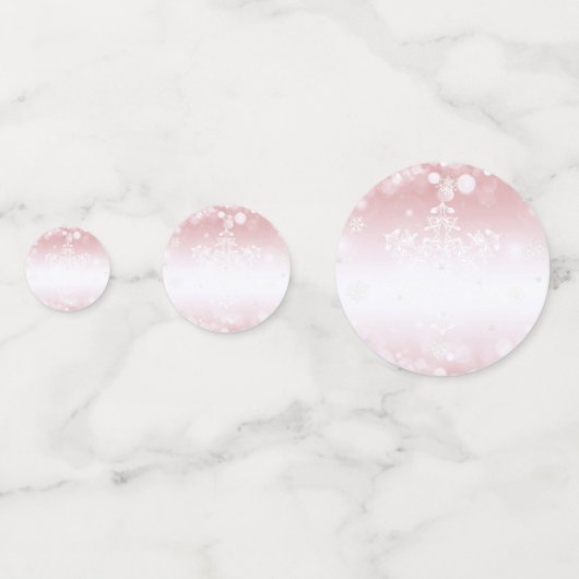 Confettis Noël de la forêt d'hiver | Rose (Derrière)