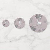 Confettis Noël des rennes d'ivoire | Rose (Devant)