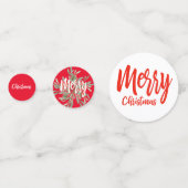 Confettis Noël Holiday Holly Wreath Joyeuse table (Derrière)