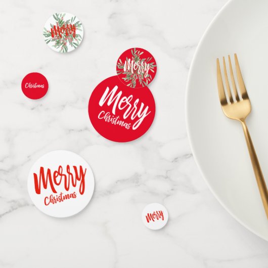 Confettis Noël Holiday Holly Wreath Joyeuse table (Groupe)