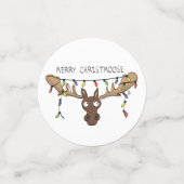 Confettis Noël Moose mignonne drôle animal de vacances (Petit recto)