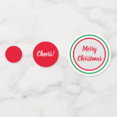 Confettis Noël rouge et vert (Devant)