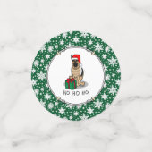 Confettis Noël Santa Hat Allemand Berger Chien mignonne (Petit recto)