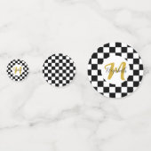 Confettis Noir blanc et or Elegance esthétique (Derrière)