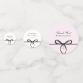 Confettis Noir Nœud Avec Perle Ancienne Argent Mariage (Derrière)