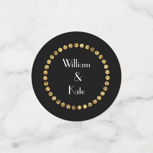 Confettis Noir & Or (Petit recto)