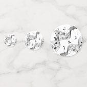 Confettis Notes de musique sur blanc (Derrière)