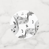 Confettis Notes de musique sur blanc (Petit recto)