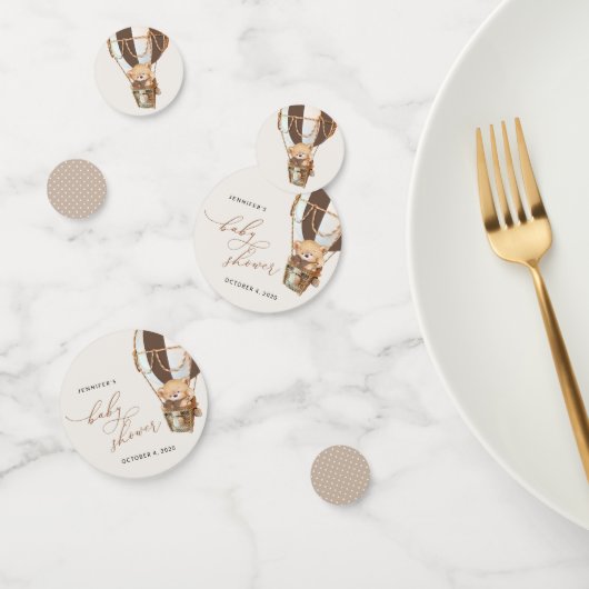 Confettis Nounours en peluche, ballon à air chaud marron, Ba (Groupe)