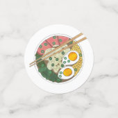 Confettis Nourriture Japonaise Ramen Noodle Soupe Foin (Petit recto)