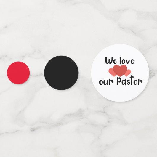 Confettis Nous Aimons Notre Pasteur (Derrière)