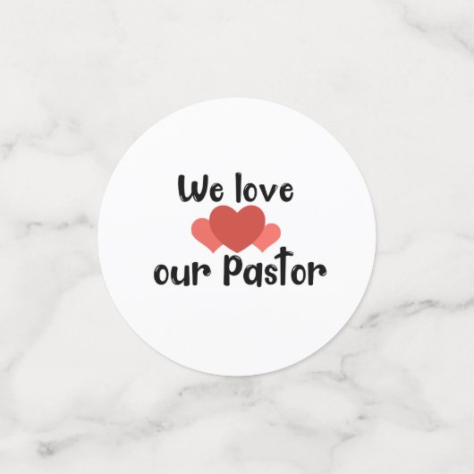 Confettis Nous Aimons Notre Pasteur (Petit recto)