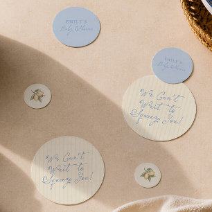 Confettis Nous avons hâte de vous presser Baby Shower au Cit
