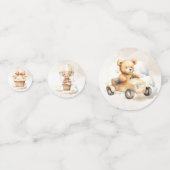 Confettis Nous pouvons attendre avant Boho Baby shower Table (Devant)