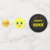 Confettis Nouvel an mignon soleil joyeux visage Emojis (Devant)