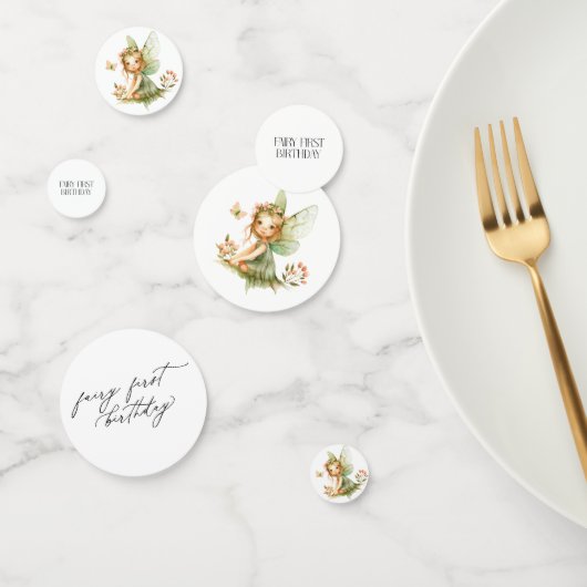 Confettis Nouvel anniversaire de la fée mignonne (Groupe)