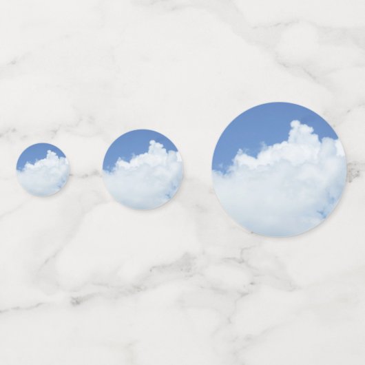 Confettis Nuages blancs floffants (Devant)