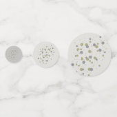 Confettis Nuances de Gris Argenté avec des Points (Devant)