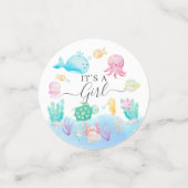 Confettis Oh Bébé Sous Le Baby shower De Mer (Petit recto)