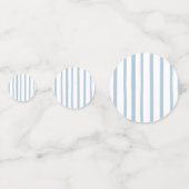 Confettis Oh Boy Cute Moderne Dusty Baby shower Bleu Stripes (Derrière)