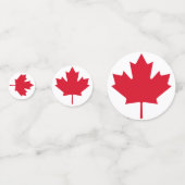 Confettis Oh Canada ! Fière et libre feuille d'érable (Derrière)