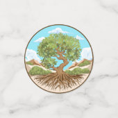 Confettis Olive tree Symbole de paix dans la Palestine libre (Petit recto)