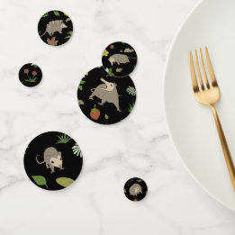 Confettis Opossum dans un champ de Berry en noir