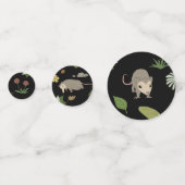 Confettis Opossum dans un champ de Berry en noir (Derrière)