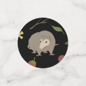 Confettis Opossum dans un champ de Berry en noir (Petit recto)