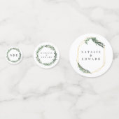 Confettis or aquarelle géométrique verdure (Devant)