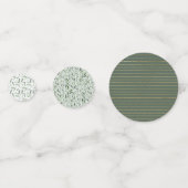 Confettis or aquarelle géométrique verdure (Derrière)