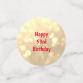 Confettis Or brillant Joyeux 53e anniversaire conception de (Petit recto)