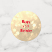 Confettis Or brillant Joyeux 75e anniversaire conception de  (Petit recto)