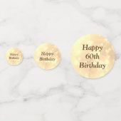 Confettis Or brillant personnalisé Joyeux 60e anniversaire (Derrière)