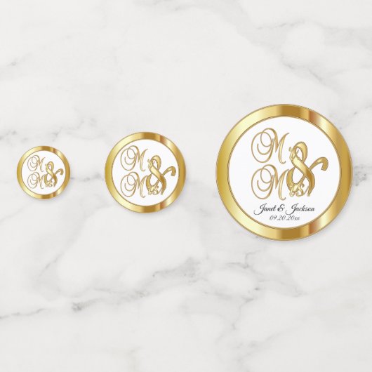 Confettis Or élégant sur un Arrière - plan blanc (Derrière)