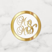 Confettis Or élégant sur un Arrière - plan blanc (Petit recto)