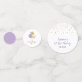 Confettis Or et pourpre | Balloons Fille 1er fête d'annivers (Derrière)