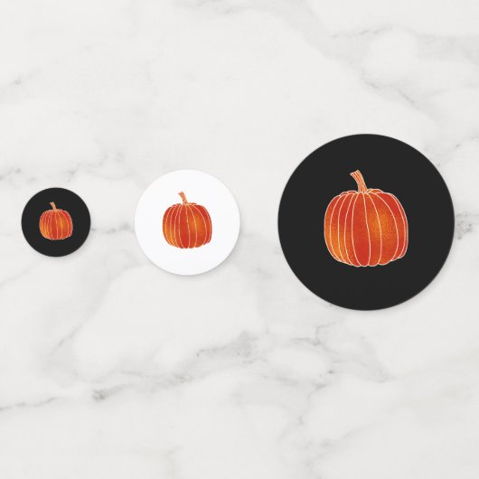 Confettis Orange Citrouille brillant Décor d'automne Hallowe (Derrière)