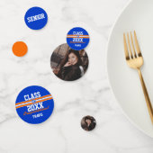 Confettis Orange et Blue Graduation Custom Félicitations (Groupe)