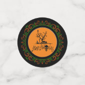 Confettis Orange Green Happy Halloween Grave Yard (Petit recto)