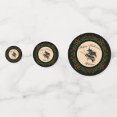 Confettis Orange Green Joyeuses sorcières d'Halloween (Derrière)