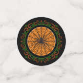 Confettis Orange Green Spider Web et Black Spider Halloween (Petit recto)