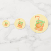 Confettis Orange Juice Box fête d'anniversaire (Derrière)