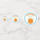 Confettis Orange You Glad C'est l'été avec la frontière bleu (Derrière)