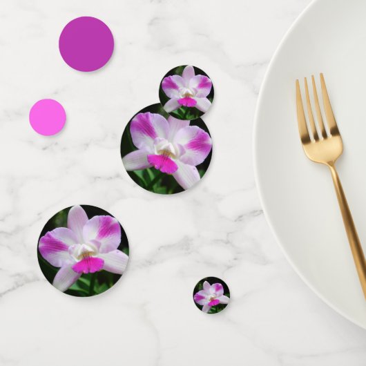 Confettis Orchidées de passion violette (Groupe)