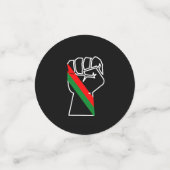 Confettis orgueil noir poing vert rouge pan drapeau africain (Petit recto)