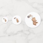 Confettis Ours avec 3 ballons Brown (Devant)