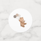 Confettis Ours avec 3 ballons Brown (Petit recto)